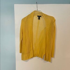 Yellow Open-Front Sweater